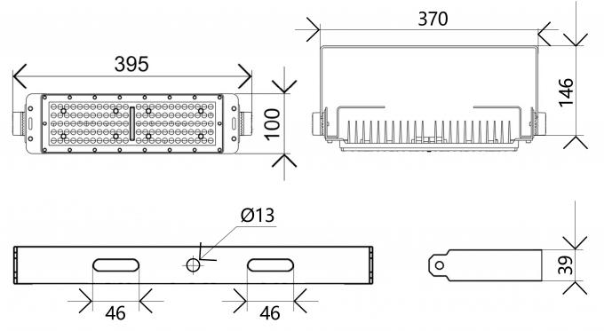 100w-1200w مصابيح الفيضانات LED للملاعب الرياضية ملعب الغولف الأنفاق مصابيح الفيضانات 11