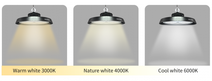 170lm/w مصابيح UFO ذات الضوء العالي دعم 3CCT مع جهاز استشعار الحركة مصابيح مستودع صناعية 2