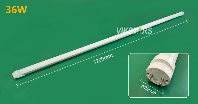 36W T8 Tube 110lm/w 3 سنوات الضمان مصابيح LED خطية IP20 1200mm للمكتب 12