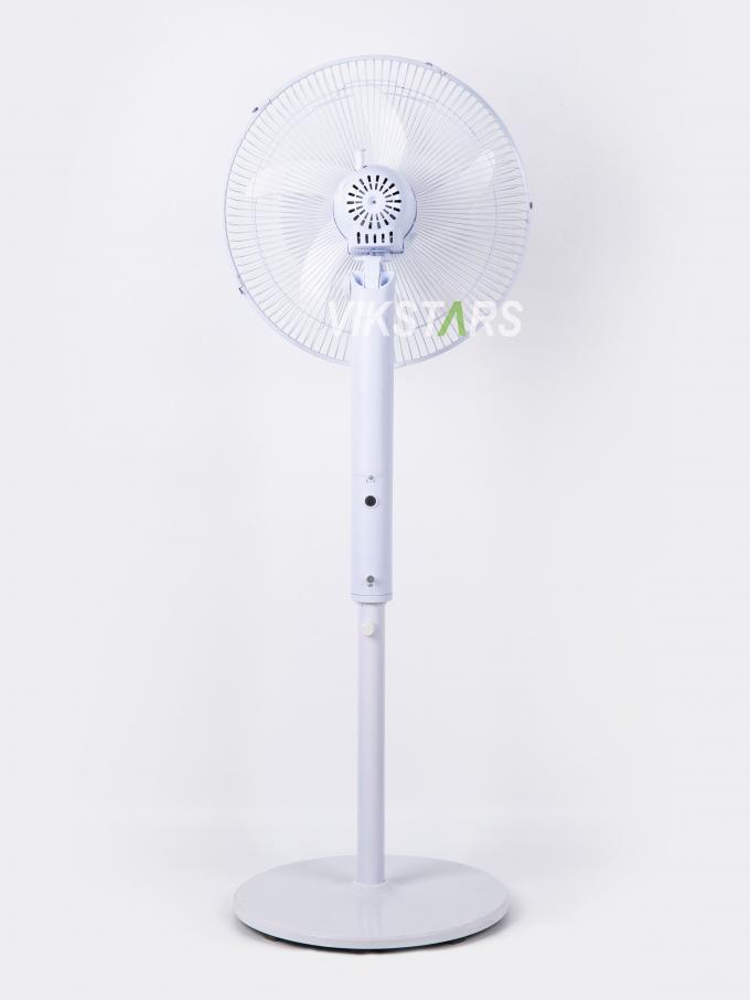 مروحة قائمة تعمل بالطاقة الشمسية مقاس 16 بوصة مع ضوء موفرة للطاقة للتخييم في الهواء الطلق والصيد 19