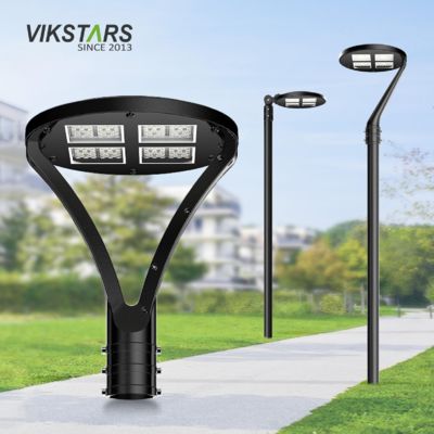 شراء مصابيح الشارع الحديقة LED 100W مع ذراعين مفردين مزدوجة لفيلات حديقة حديقة المناظر الطبيعية التصنيع عبر الإنترنت